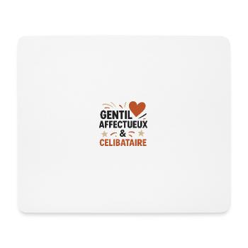 Friendly Message Design for Singles - Mouse Pad (horizontal) - white - Front