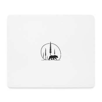 Bear in the forest silhouette nature gift idea friends - Mouse Pad (horizontal) - white - Front