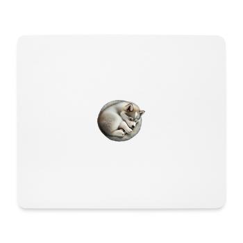 HUSKY TOUT MIGNON QUI DORT - CHIEN - Tapis de souris (format paysage) - blanc - Devant