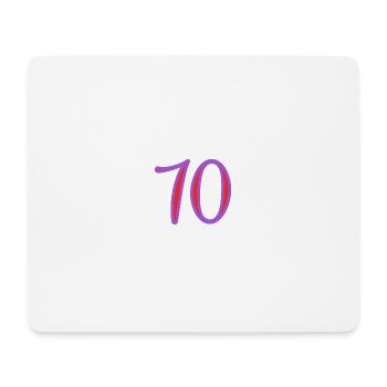 70. 70 ANS. 70e ANNIVERSAIRE. ANNIVERSAIRE 70 ANS. - Tapis de souris (format paysage) - blanc - Devant
