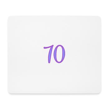 70. 70 ANS. 70e ANNIVERSAIRE. ANNIVERSAIRE 70 ANS. - Tapis de souris (format paysage) - blanc - Devant
