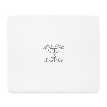 Overthinking Champion Lustiges Brain Pokal Design - Mousepad (Querformat) - Weiß - Vorne