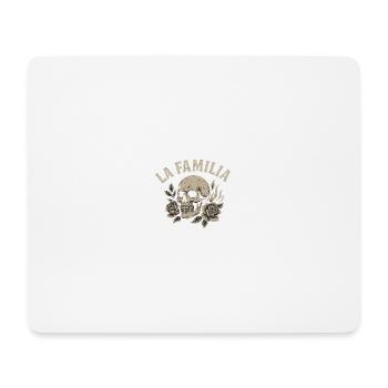 La Familia Skull with Roses - Mouse Pad (horizontal) - white - Front