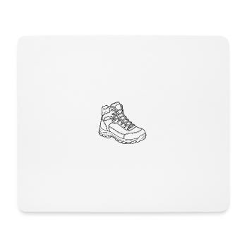 Hiking Boot Line Art Sketch - Mouse Pad (horizontal) - white - Front