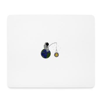 Bitcoin To the Moon - Tapis de souris (format paysage) - blanc - Devant