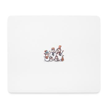 Schneemannfamilie - Mousepad (Querformat) - Weiß - Vorne