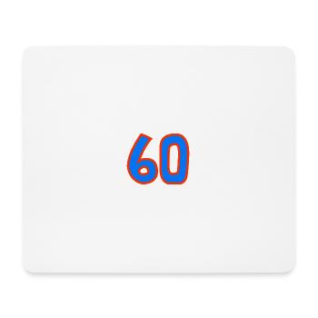 60. 60 ANS. 60e ANNIVERSAIRE. ANNIVERSAIRE 60 ANS. - Tapis de souris (format paysage) - blanc - Devant