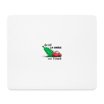 QUI_BOIT_LA_GNOLE_CASSE THE CAR - Mouse Pad (horizontal) - white - Front