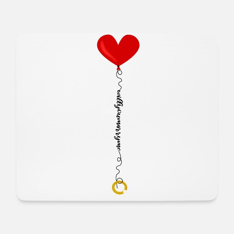 cooles Heiratsantrag Verlobung Hochzeit Geschenk - Mousepad (Querformat) - Weiß