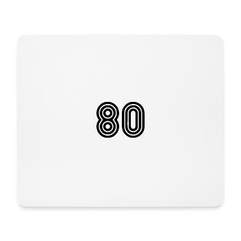 80. 80 YEARS. 80th ANNIVERSARY. 80TH BIRTHDAY. - Mouse Pad (horizontal) - white - Front