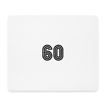 60. 60 YEARS. 60th ANNIVERSARY. 60TH BIRTHDAY. - Mouse Pad (horizontal) - white - Front