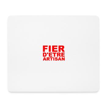 Fier d'être Artisan - Tapis de souris (format paysage) - blanc - Devant