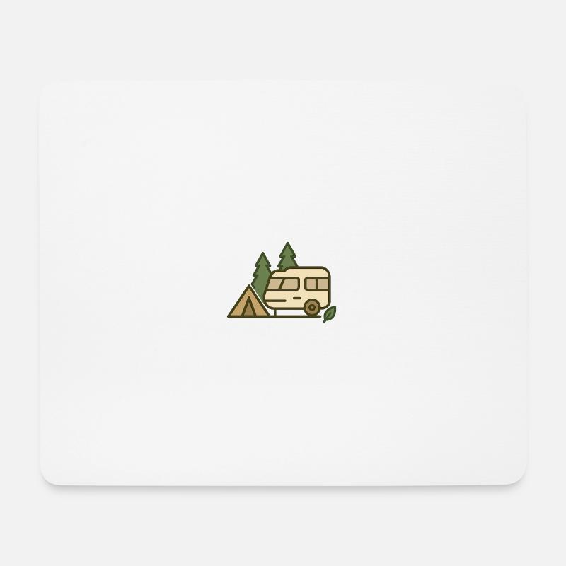 Adventure Camping Nature Design - Mouse Pad (horizontal) - white