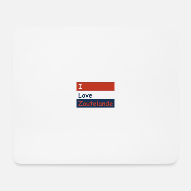 Flagge I Love Zoutelande - Mousepad (Querformat) - Weiß