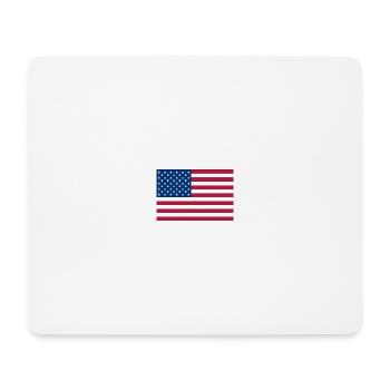 Drapeau Americain Rouge Foncé - Tapis de souris (format paysage) - blanc - Devant