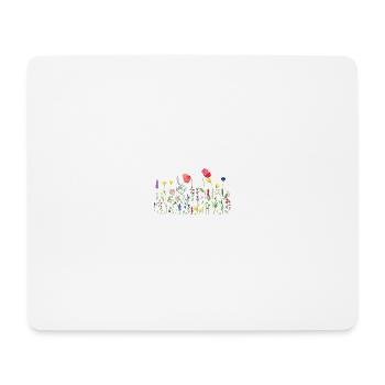 Illustration Fleurs sauvages Fleurs d’été Floraison Fl - Tapis de souris (format paysage) - blanc - Devant