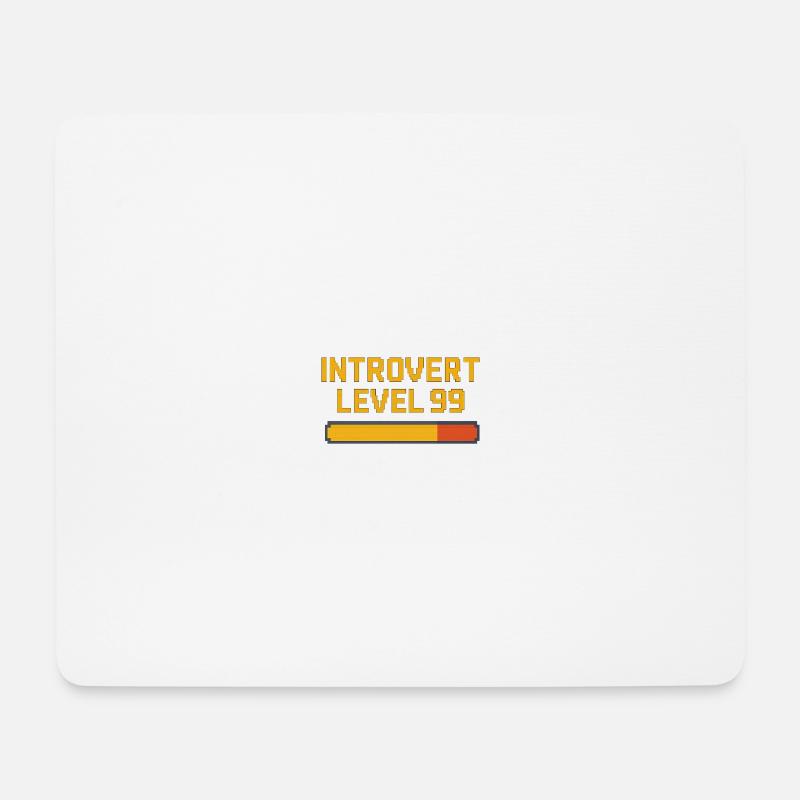 Introvert Level 99 - Mousepad (Querformat) - Weiß