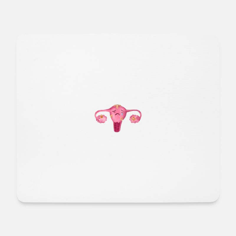 Uterus - Mousepad (Querformat) - Weiß