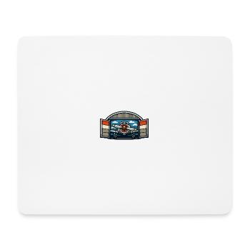 Retro Propeller Flugzeug Hangar - Mousepad (Querformat) - Weiß - Vorne