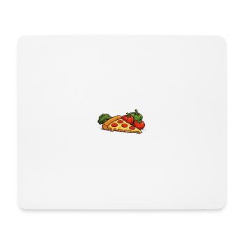 Pizza ist mein Gemüse -Fun fast food Design - Mousepad (Querformat) - Weiß - Vorne