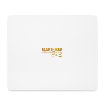 Elektriker ...immer auf Spannung – Spruch | Gelb - Mousepad (Querformat) - Weiß - Vorne