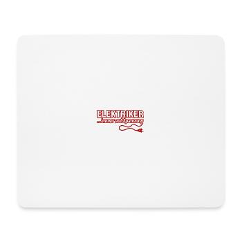 Elektriker ...immer auf Spannung – Spruch | Rot - Mousepad (Querformat) - Weiß - Vorne
