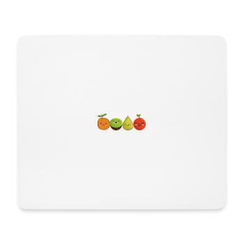 Des fruits amusants alignés - Tapis de souris (format paysage) - blanc - Devant