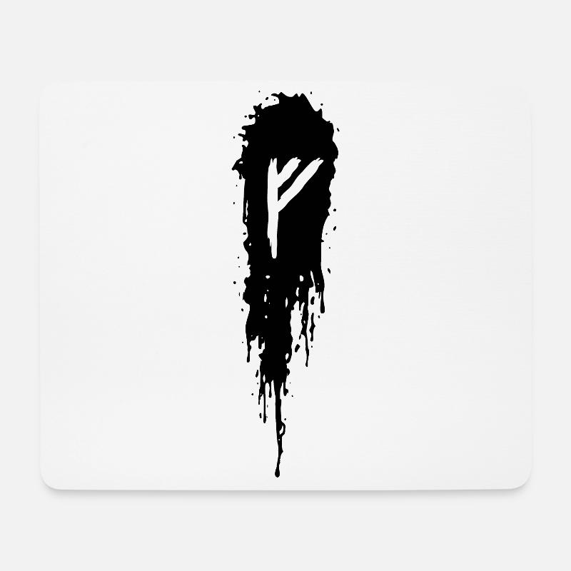 Fehu - Mousepad (Querformat) - Weiß