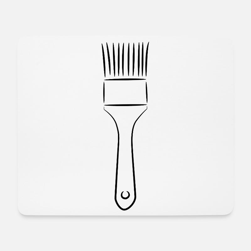 Maler Pinsel Zeichnung - Mousepad (Querformat) - Weiß