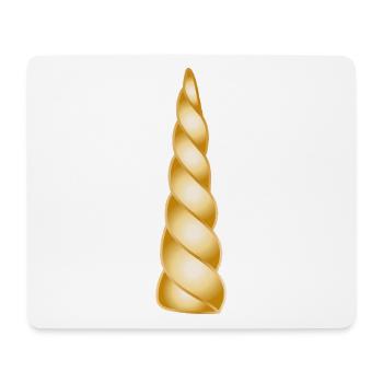Goldenes Spiralhorn – Magisches Designobjekt - Mousepad (Querformat) - Weiß - Vorne
