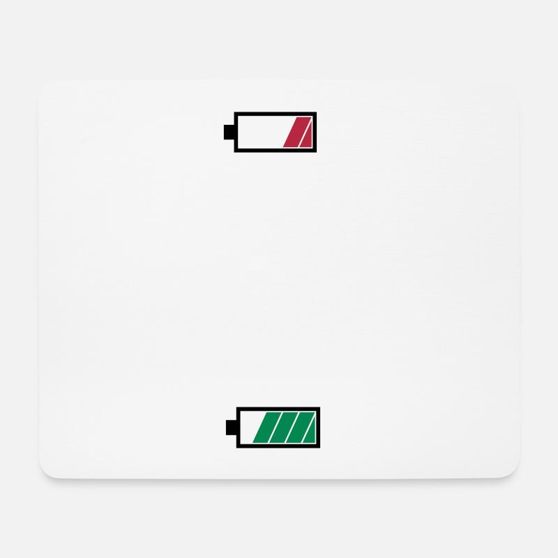 Akku leer Partner Motiv - Mousepad (Querformat) - Weiß