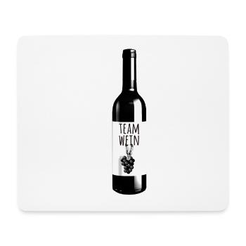 Team Wein, Wein, Weinflasche - Mousepad (Querformat) - Weiß - Vorne