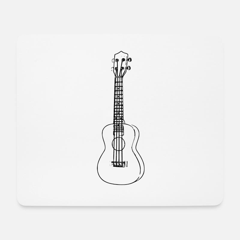 Ukulele - Mousepad (Querformat) - Weiß