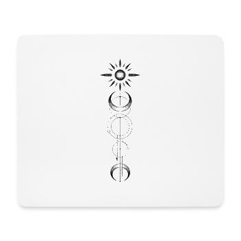 Geometric pattern moon sun - Mouse Pad (horizontal) - white - Front