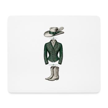 Eleganter grüner Stil - Mousepad (Querformat) - Weiß - Vorne