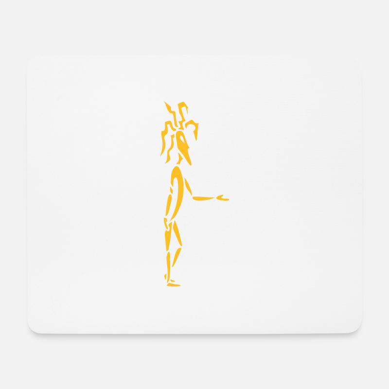 Mann mit Dreadlocks - Mousepad (Querformat) - Weiß