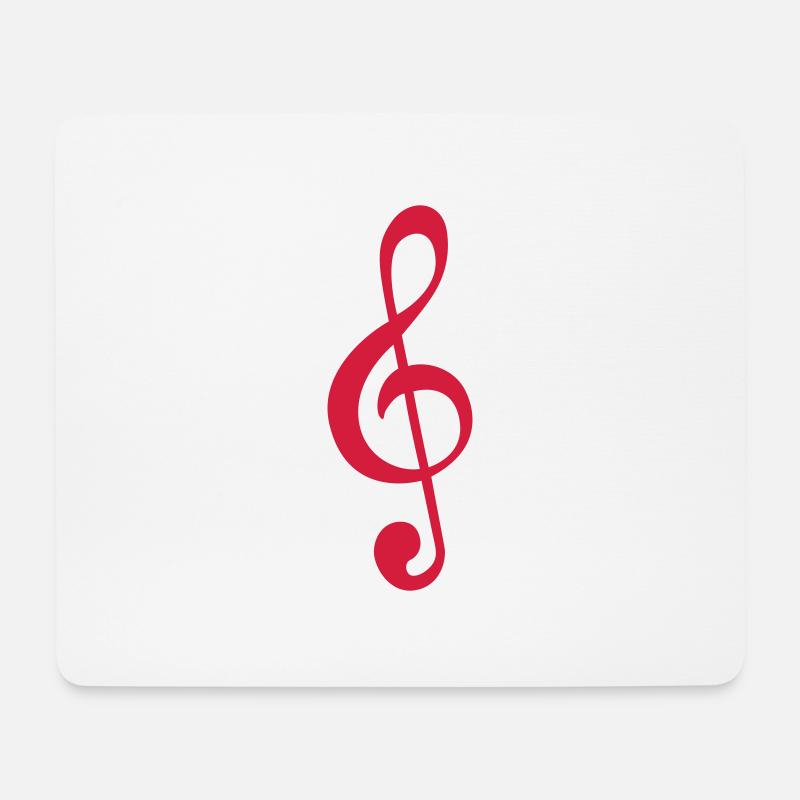 Notenschlüssel Clef - Mouse Pad (horizontal) - white