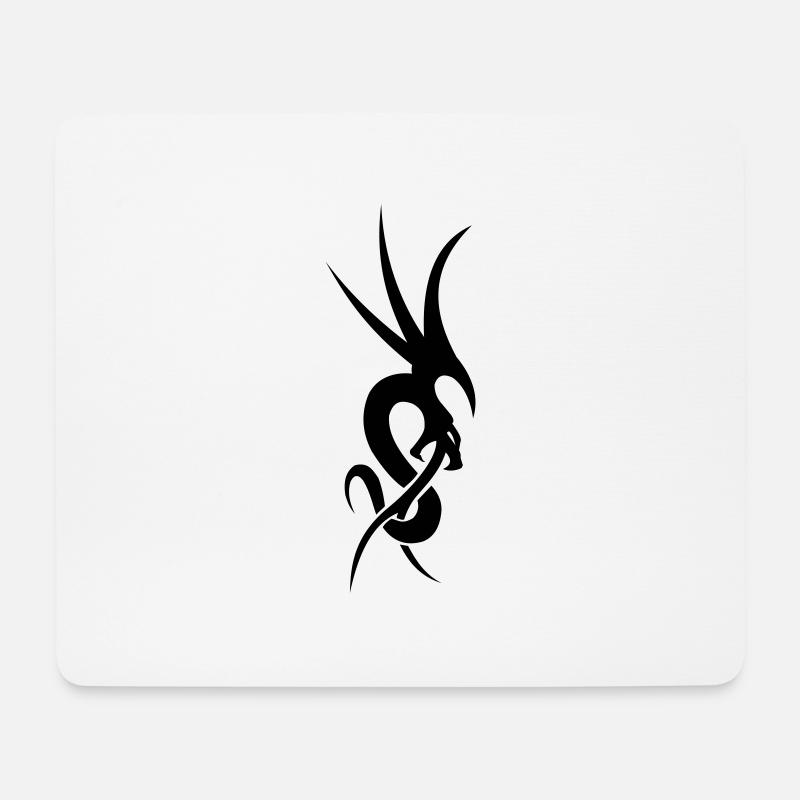 tribal dragon - Mousepad (Querformat) - Weiß