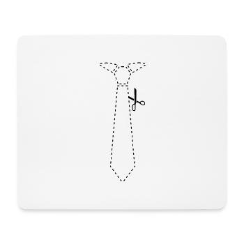 cut_out_tie - Tapis de souris (format paysage) - blanc - Devant