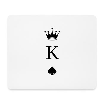 Carte à jouer Pik King - Tapis de souris (format paysage) - blanc - Devant