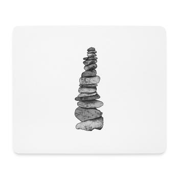 Stone Stack - Stone Balance - Stone Male - Mouse Pad (horizontal) - white - Front