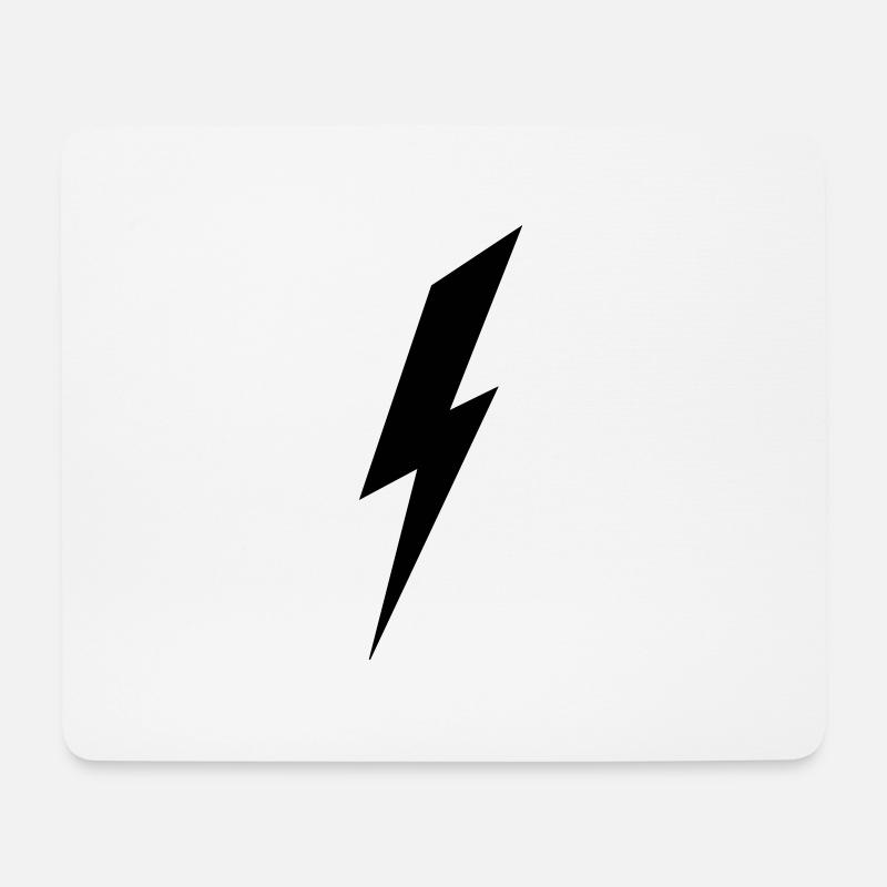 Blitz - Mousepad (Querformat) - Weiß