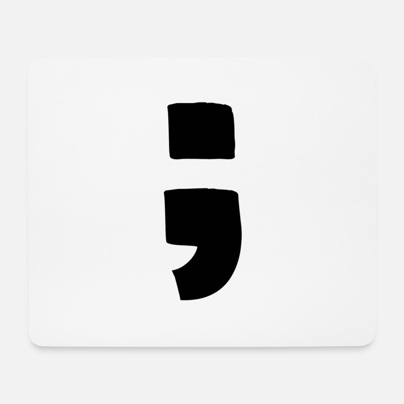 Semicolon - Mouse Pad (horizontal) - white