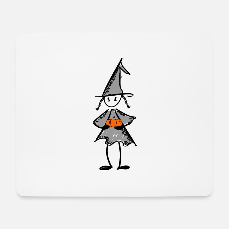 Pumpkin Witch - Mouse Pad (horizontal) - white