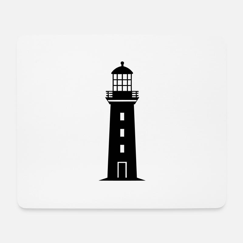 Leuchtturm - Mousepad (Querformat) - Weiß