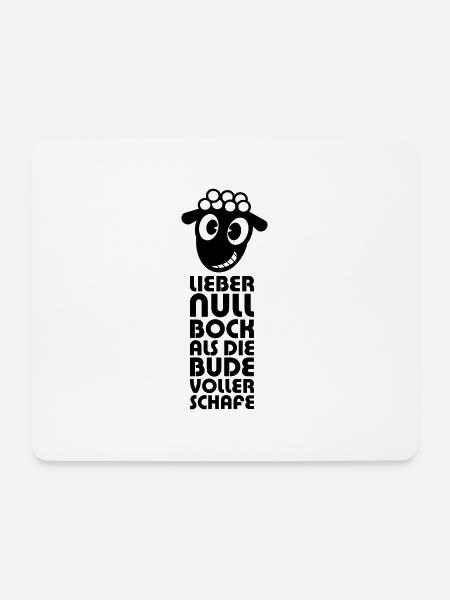 Null BockVersion 2 - Mousepad (Querformat) - Weiß