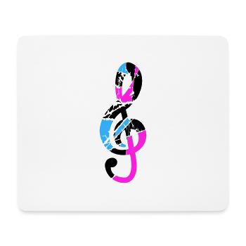 Music clef note melody music note sound - Mouse Pad (horizontal) - white - Front
