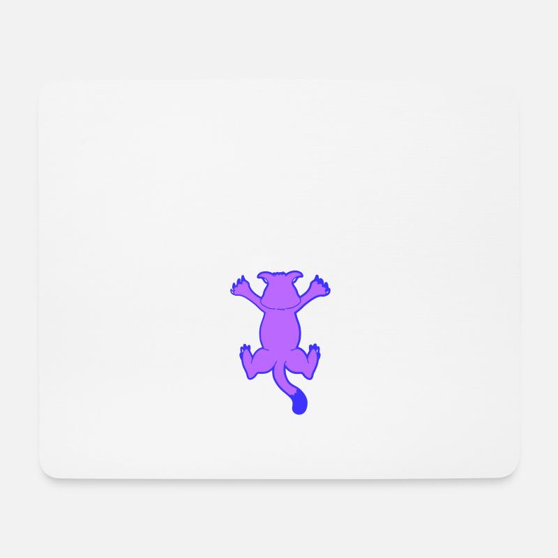 Crazy Cat Lady Text Wahnsinnige Frau Katzen Liebe - Mousepad (Querformat) - Weiß