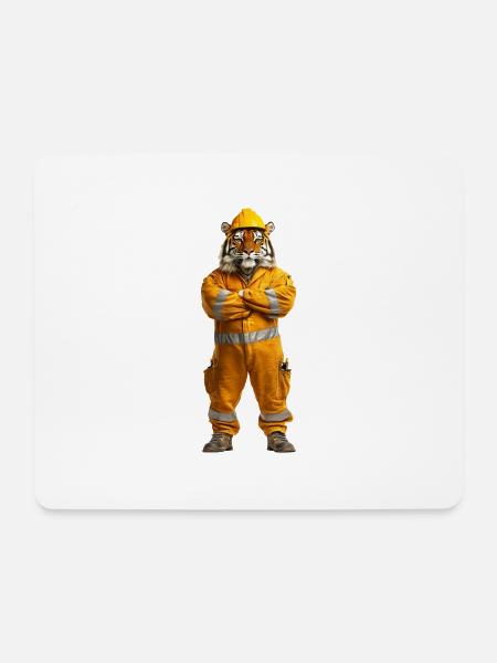 Tiger - Mousepad (Querformat) - Weiß