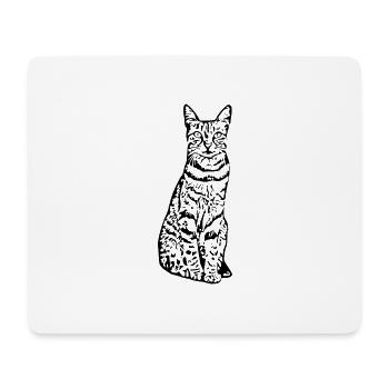 Katze Kätzchen Katzenshirt Geschenk - Mousepad (Querformat) - Weiß - Vorne